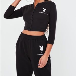 Playboy x Missguided Crop Top & Joggers